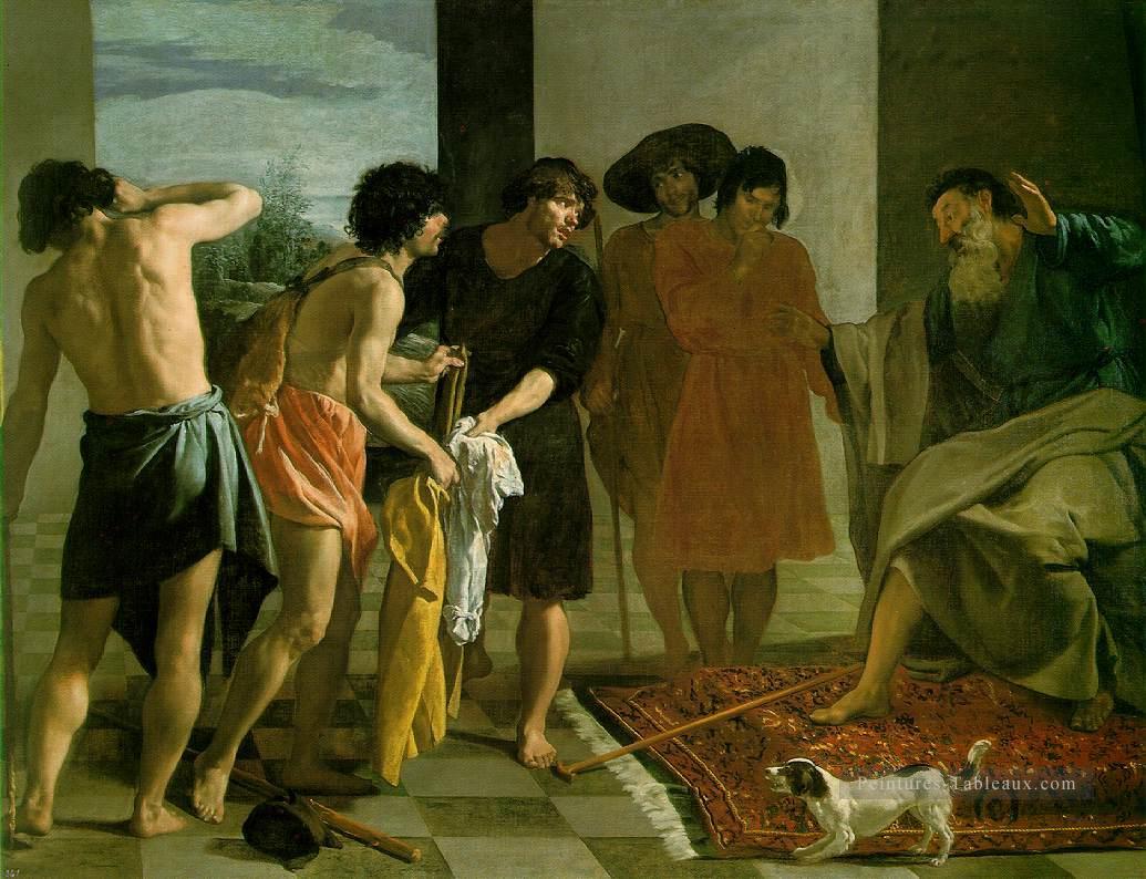 Manteau ensanglanté de Josephs Diego Velázquez Peintures à l'huile